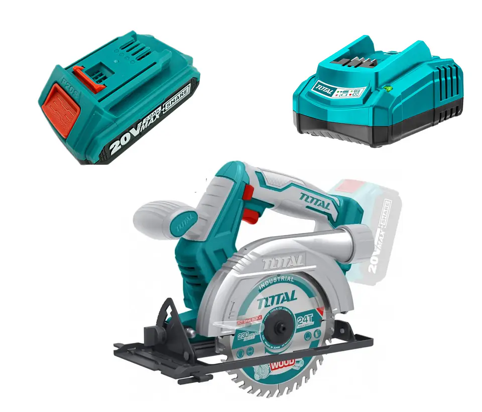 Sierra Circular Inalámbrica 20v + Cargador + Bateria Total Tsli1401 1