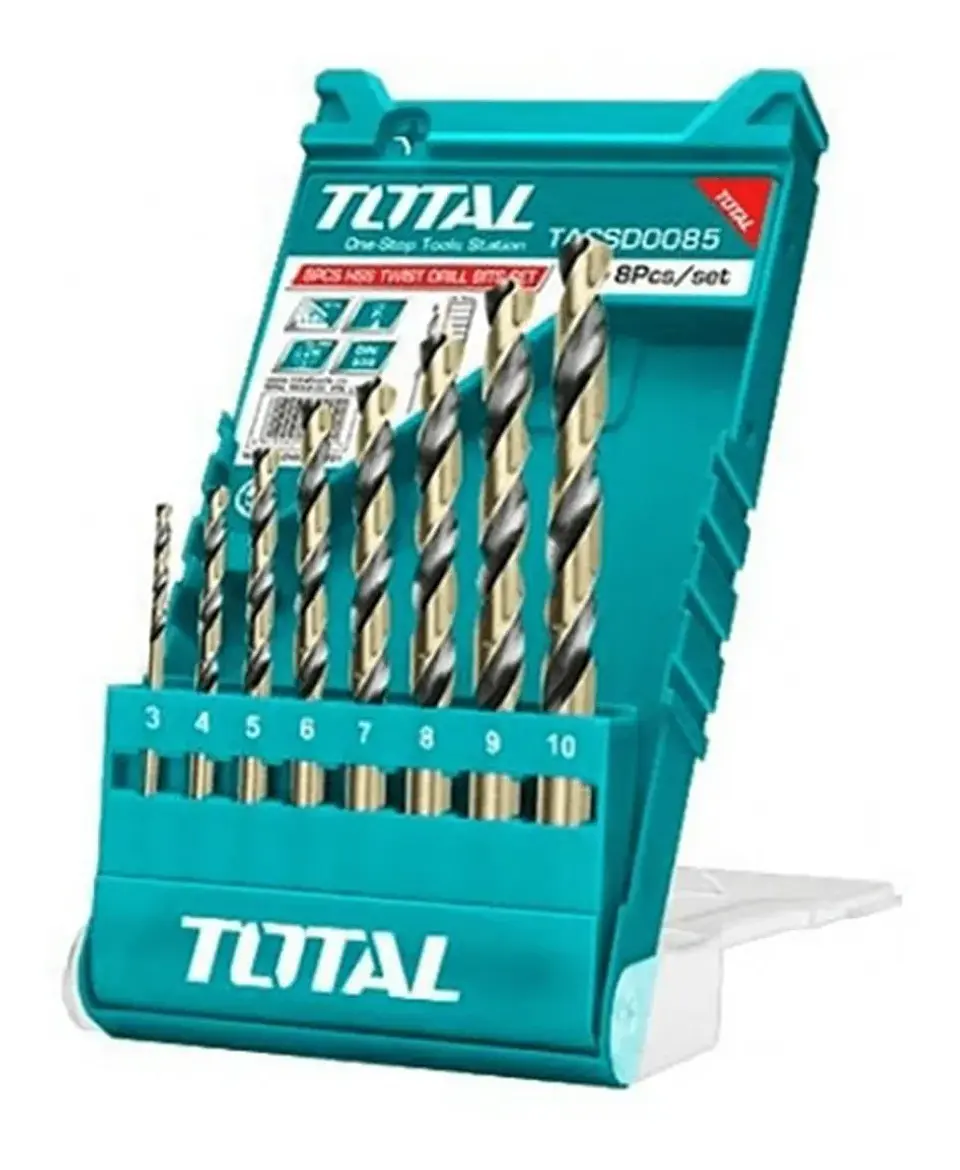 Set Juego Brocas Para Metal 8 Piezas Total Tacsd0085 1