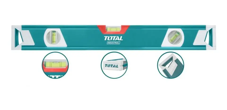Nivel Aluminio 3 Burbujas 30cm Total Tmt2306 1