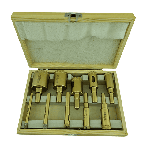 Brocas Copa P/ Ceramica Marmol Vidrio 6-35mm 10 Pcs Crownman