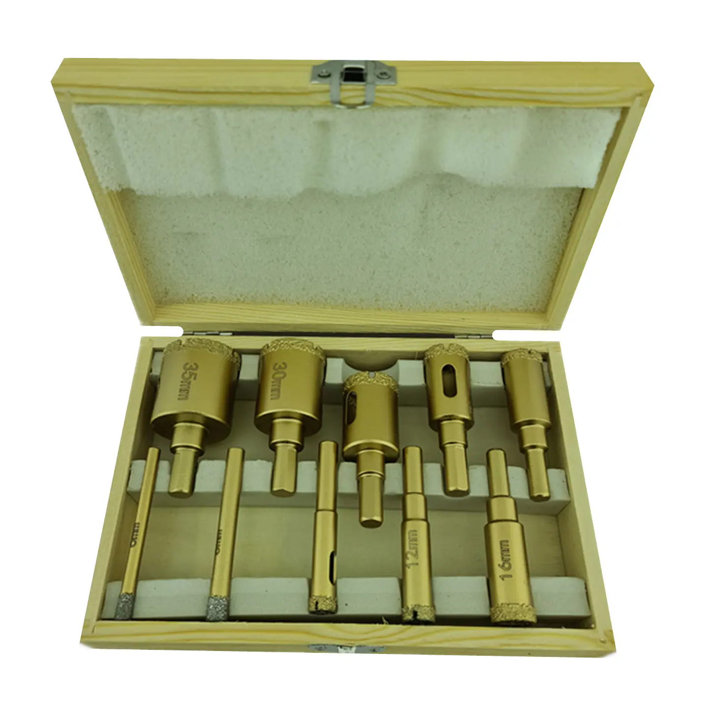 Brocas Copa P/ Ceramica Marmol Vidrio 6-35mm 10 Pcs Crownman 1