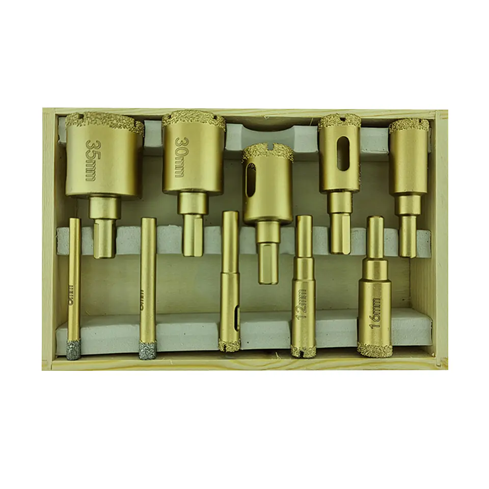 Brocas Copa P/ Ceramica Marmol Vidrio 6-35mm 10 Pcs Crownman 2