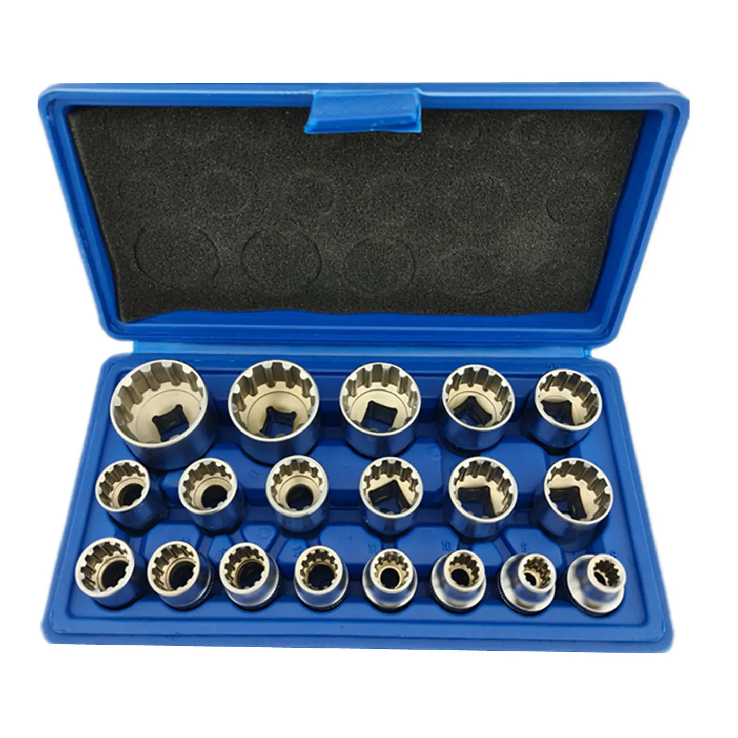 Kit Set Juego Dados Poligonales 1/2 Pulg 19 Piezas Crownman 1