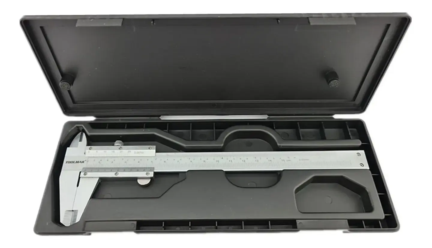 Pie De Metro Analogo 150mm 6 Pulgadas Estuche Toolmak 2