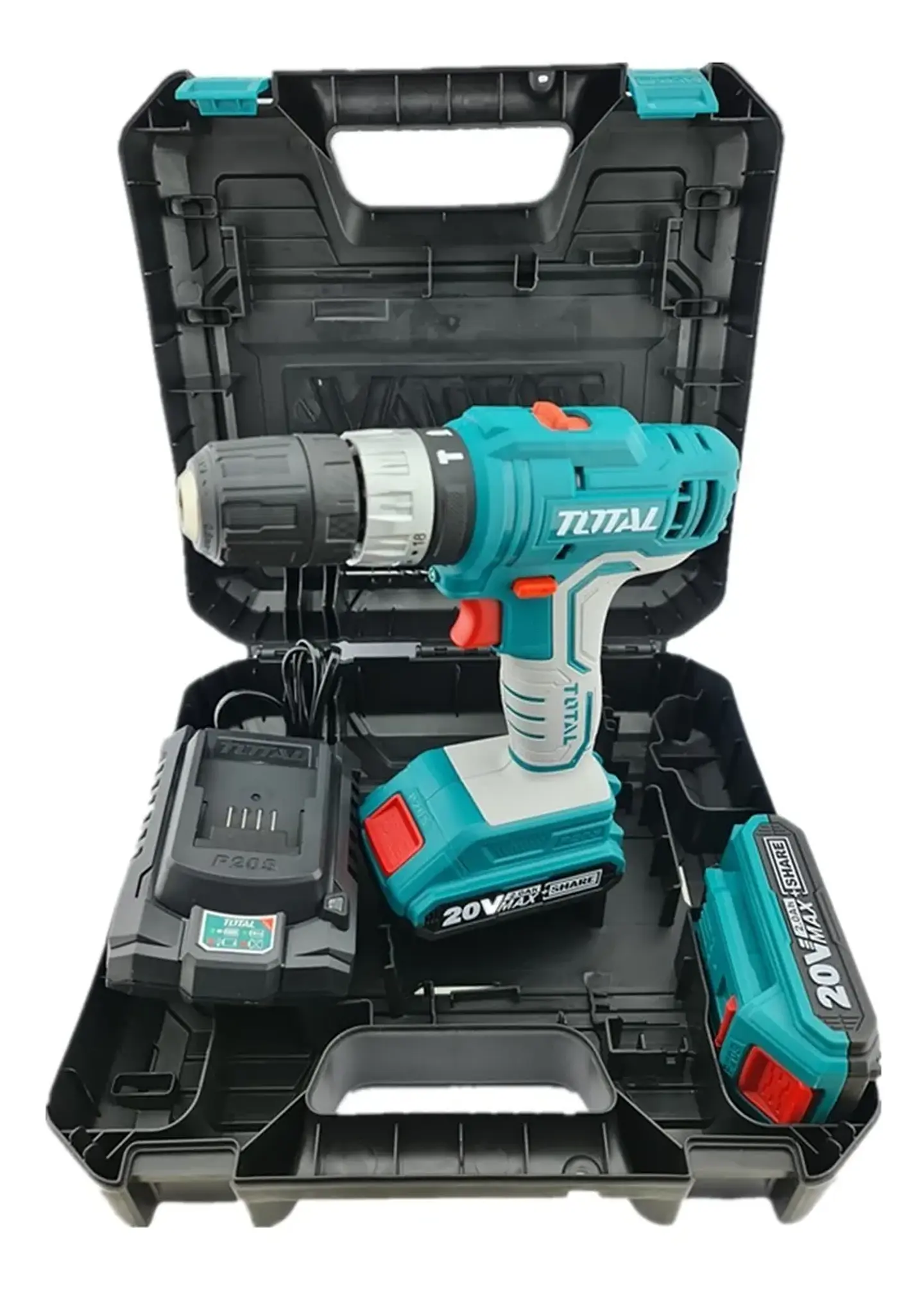 Taladro Atornillador Percutor 10mm 2bat 20v Total Tidli20012 3