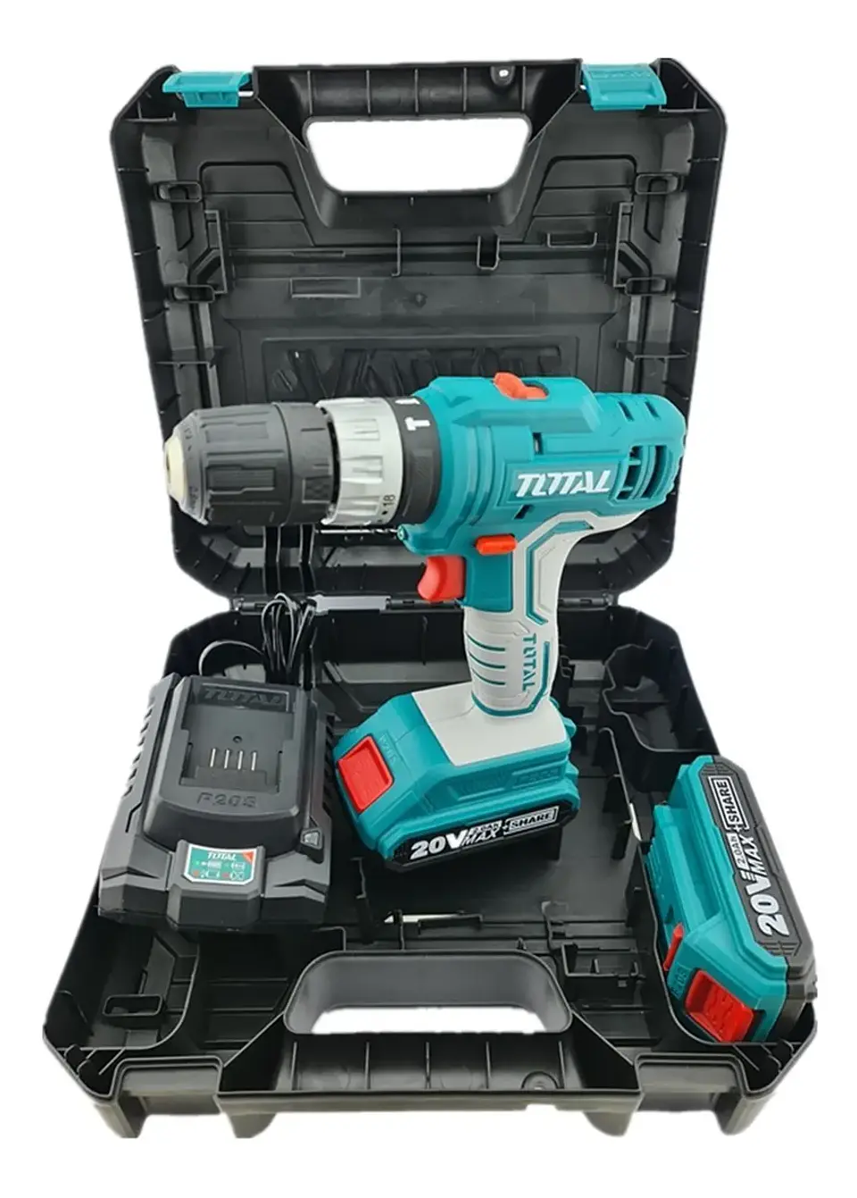 Taladro Atornillador Percutor 10mm 2bat 20v Total Tidli20012 3