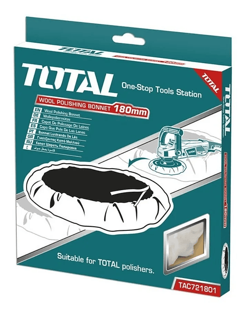 Bonete Disco Para Pulir 180mm Lana Total Tac721801