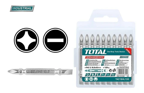 Kit Juego Puntas Phillips Y Paleta Doble 10 Piezas Total