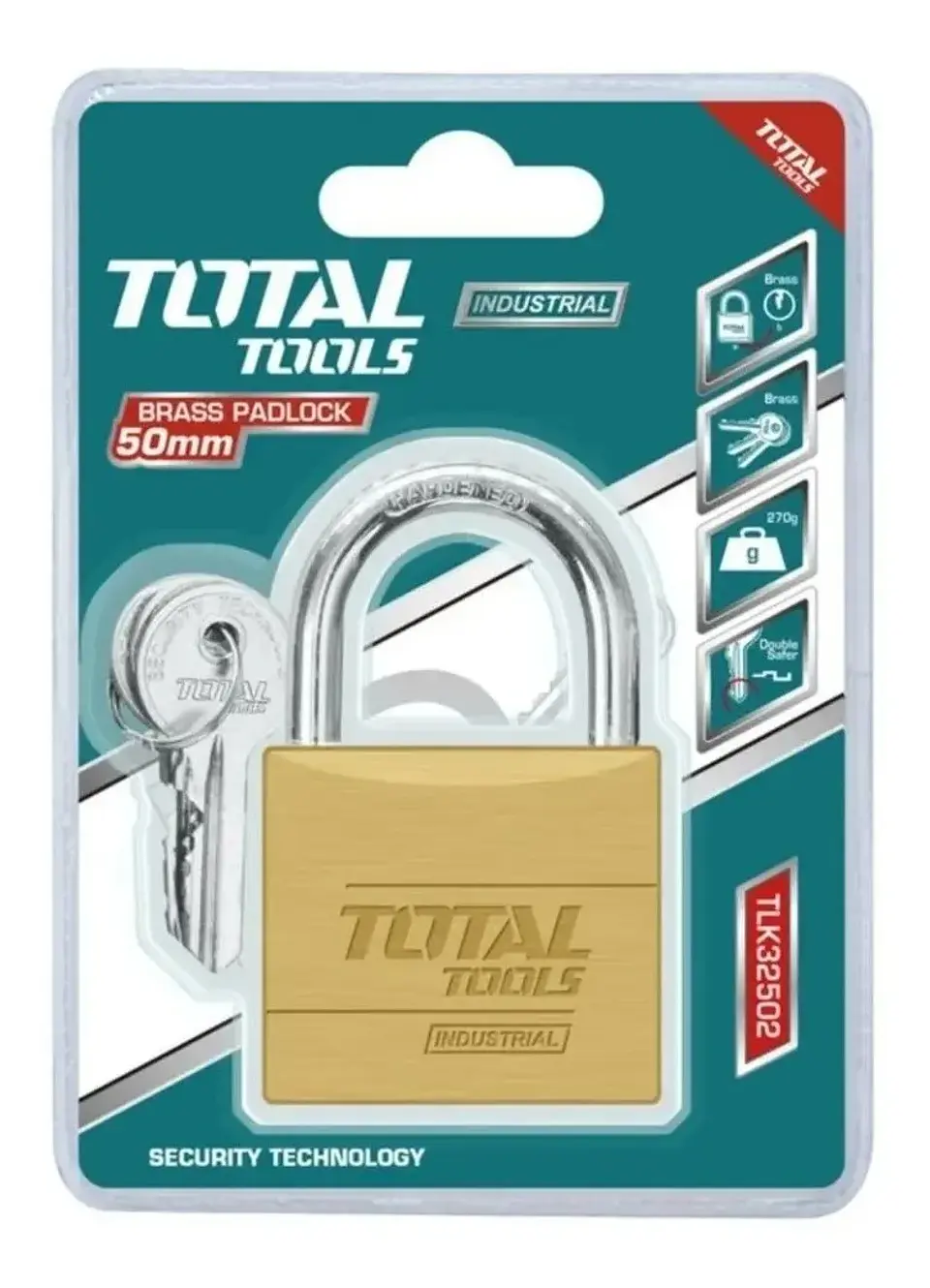 Candado Seguridad De Bronce 50mm Total Tlk32502 1