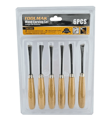 Juego De Cinceles Para Tallar Madera Gubia 6 Piezas Toolmak