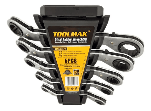 Kit Set Juego De Llaves Chicharras Curvas 5 Piezas Toolmak
