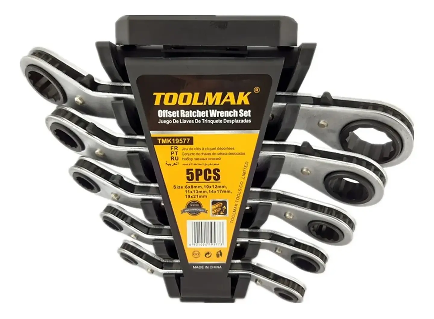 Kit Set Juego De Llaves Chicharras Curvas 5 Piezas Toolmak 1