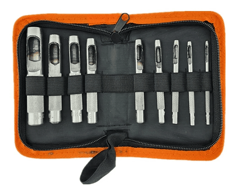 Kit Set Juego Sacabocado De Impacto 9 Pcs Toolmak Tmk19711