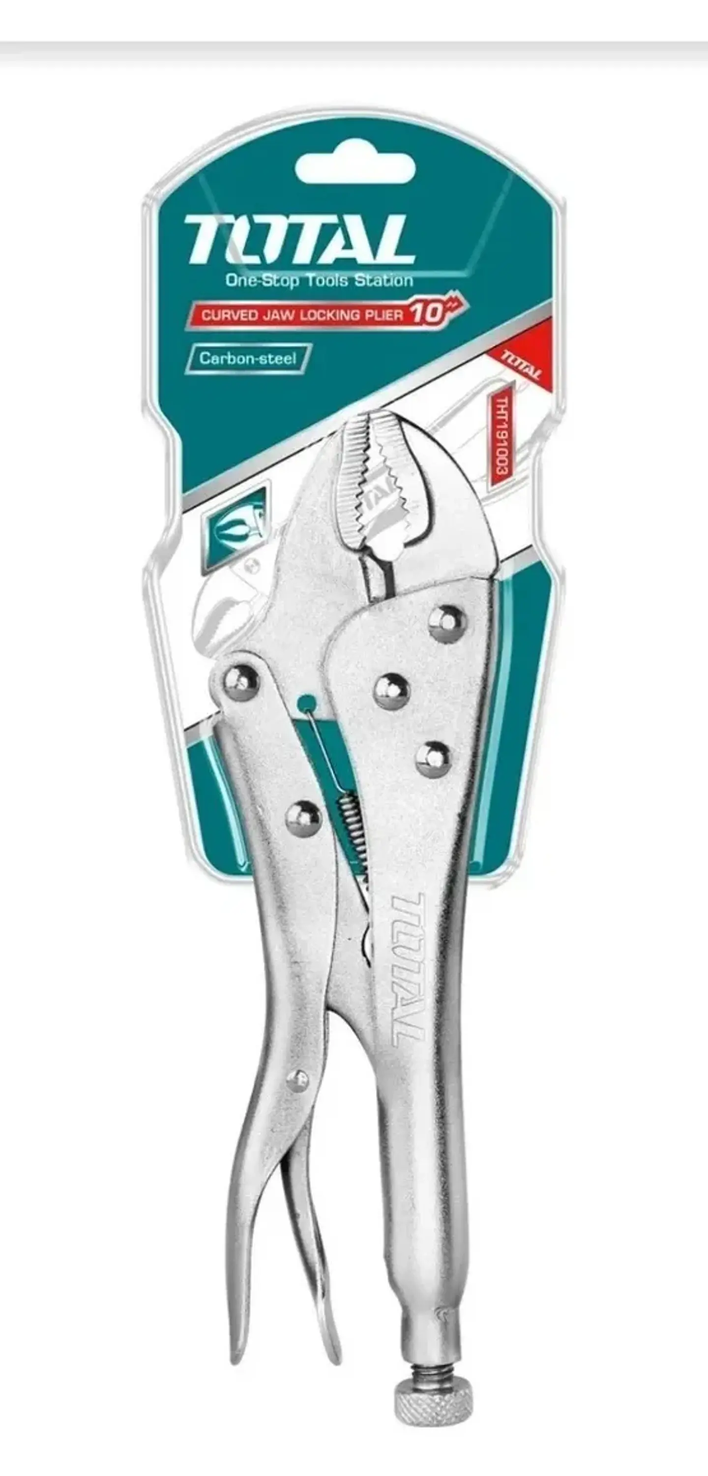 Alicate Caiman De Presion Boca Curva 10 PuLG Total Tht191003 2