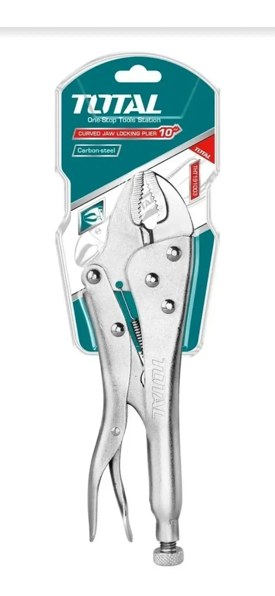 Alicate Caiman De Presion Boca Curva 10 PuLG Total Tht191003 2