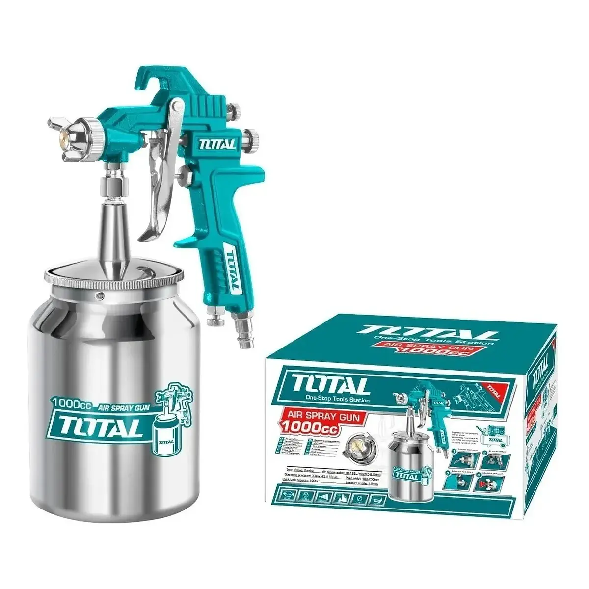 Pistola Para Pintar 1000cc 1 8mm Total Tat11005