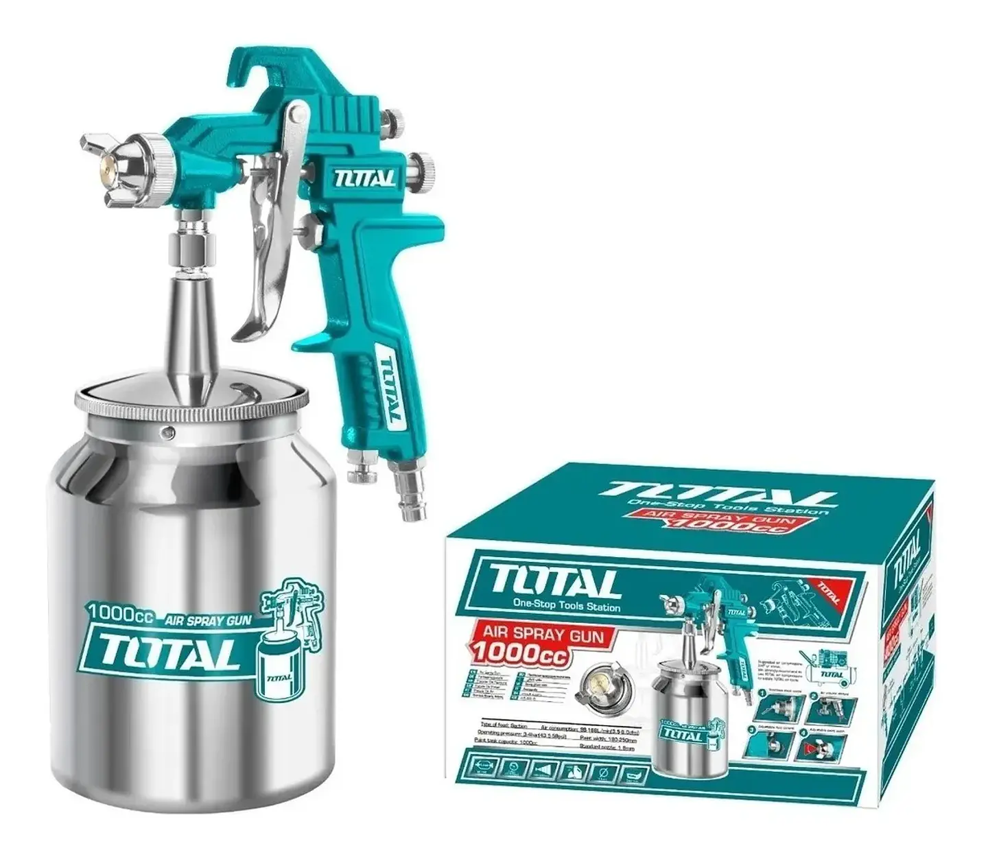 Pistola Para Pintar 1000cc 1.8mm Total Tat11005 1