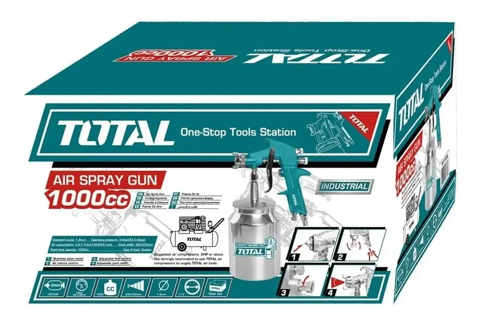 Pistola Para Pintar 1000cc 1.8mm Total Tat11005 2