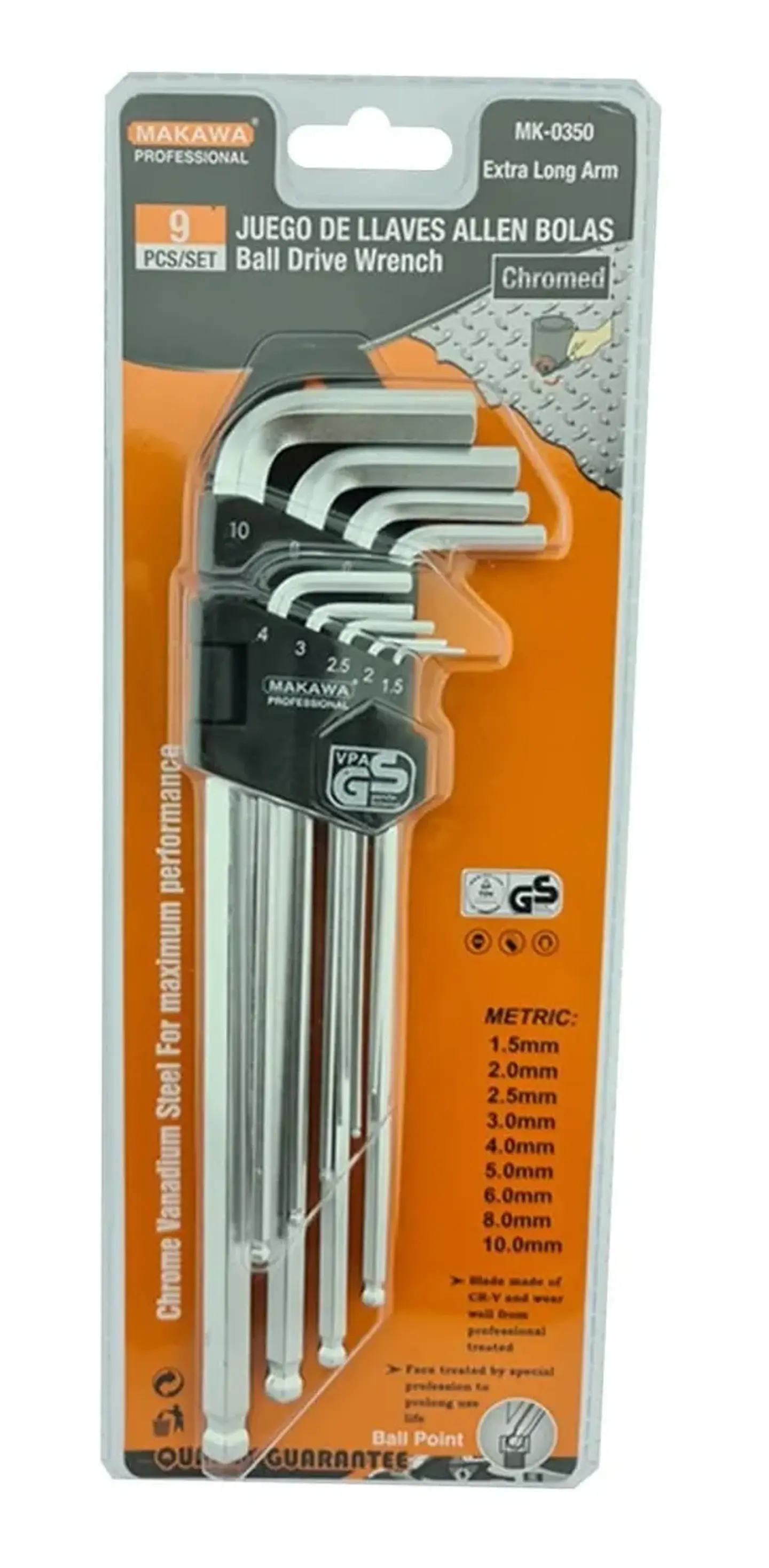 Kit Set Juego De Llaves Allen Hexagonal Y Estrella Makawa 2