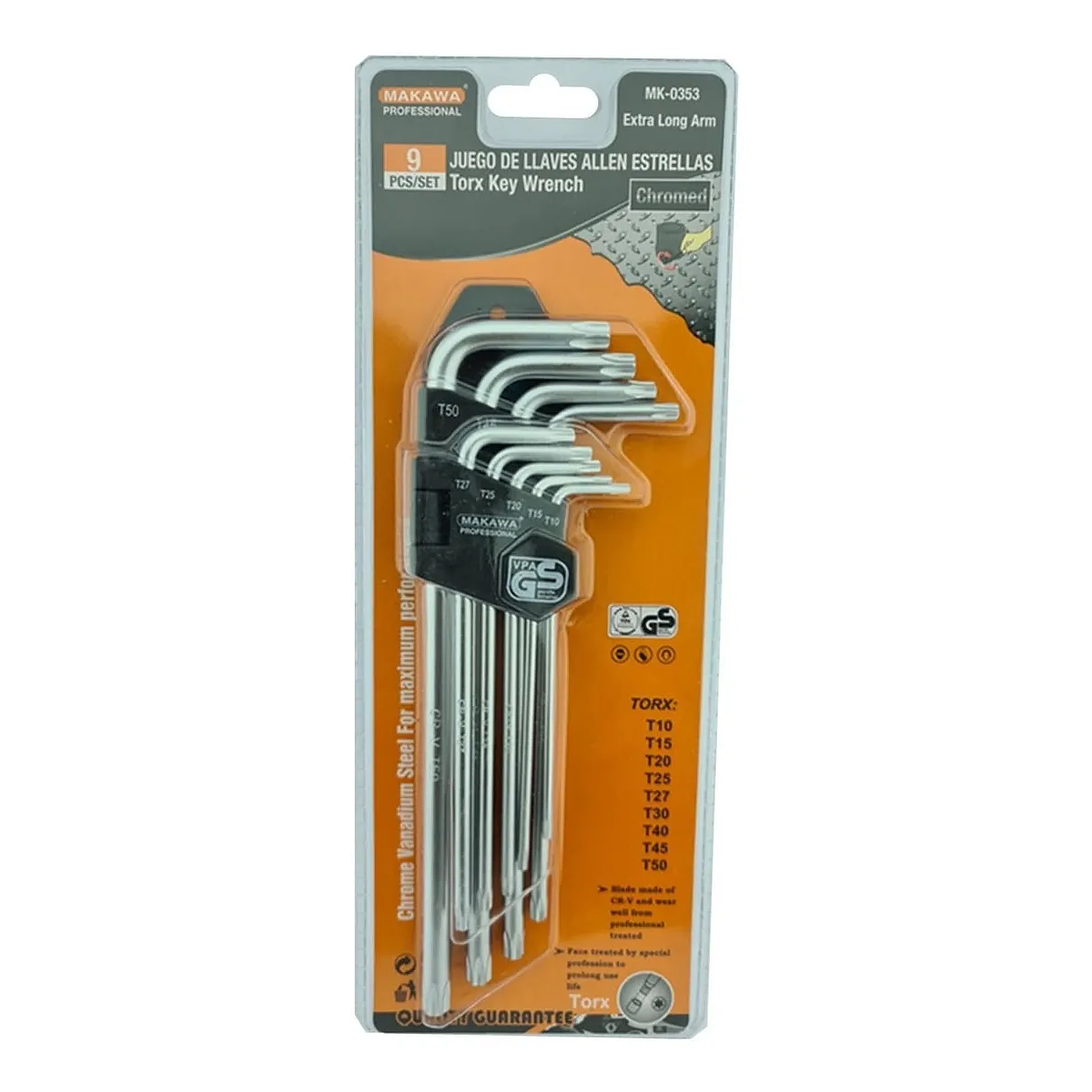 Kit Set Juego De Llaves Allen Hexagonal Y Estrella Makawa