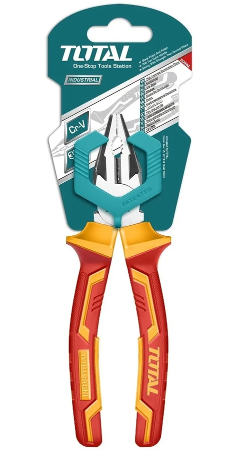 Alicate Universal Aislado Electricista 8 PLG Total Thtip2181