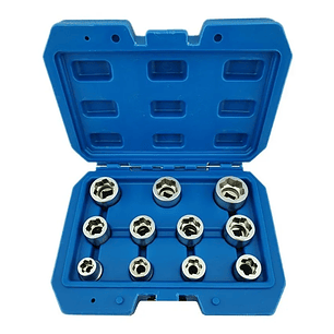 Set Kit Extractor Extraccion Tuerca Pernos Rodados 11 Piezas