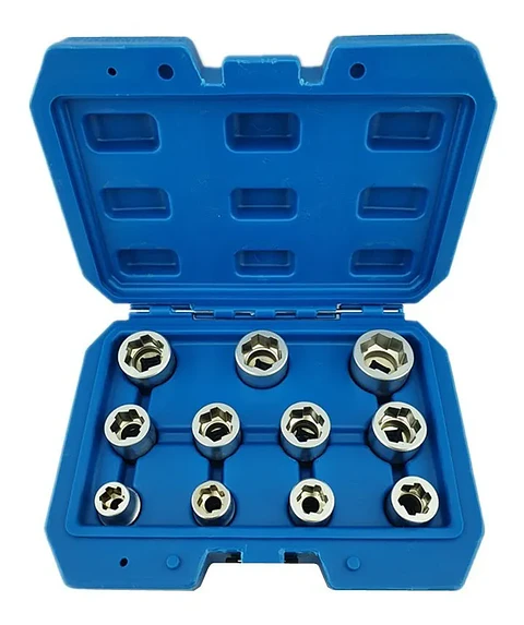 Set Kit Extractor Extraccion Tuerca Pernos Rodados 11 Piezas