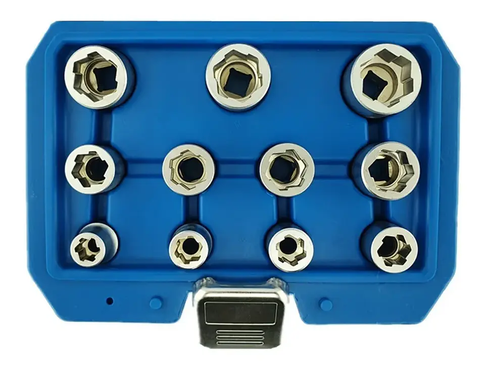 Set Kit Extractor Extraccion Tuerca Pernos Rodados 11 Piezas 3