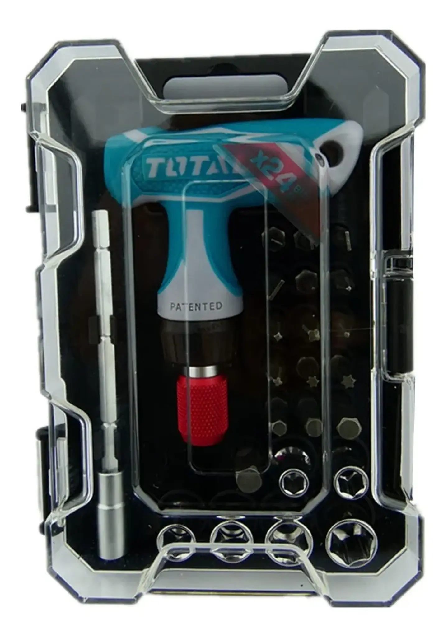 Kit Destornillador 24 Pcs C/ Llave Mango T Total Tacsd30186 1