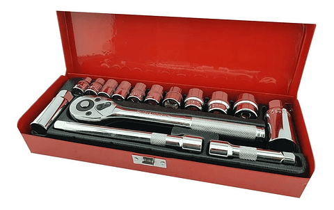 Kit Set Juego De Dados Chicharra Cuadrante 3/8 15 Piezas