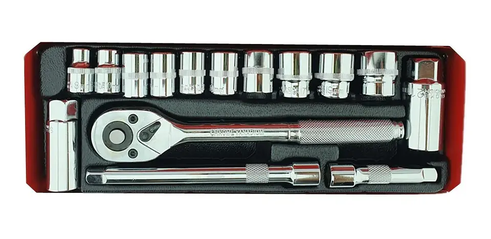 Kit Set Juego De Dados Chicharra Cuadrante 3/8 15 Piezas 3