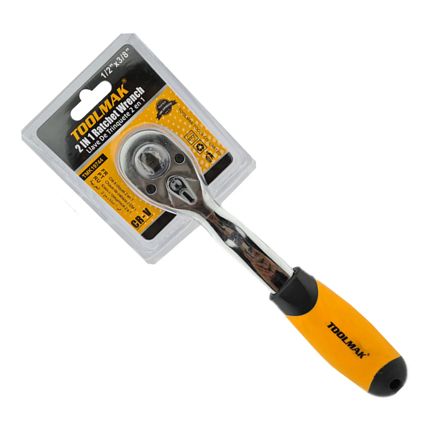 Llave Chicharra Combinada 2 En 1 1/2 Y 3/8 Toolmak 1