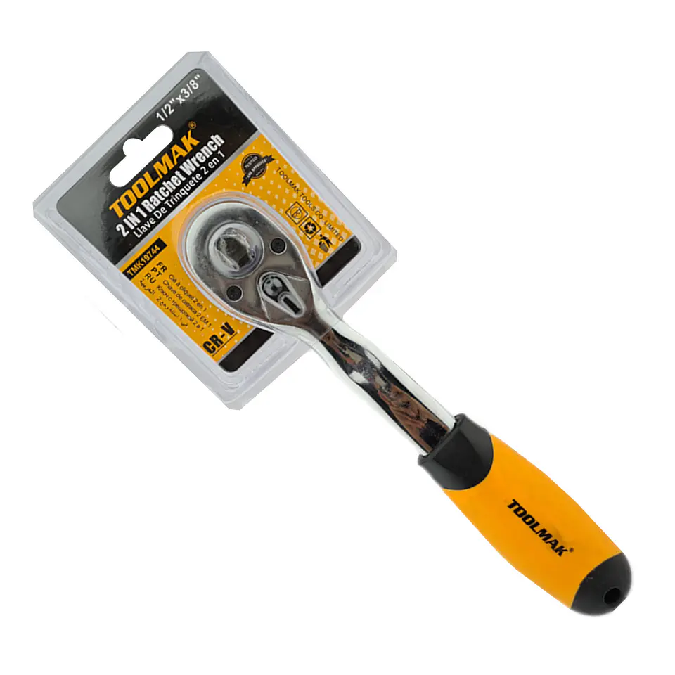 Llave Chicharra Combinada 2 En 1 1/2 Y 3/8 Toolmak 1