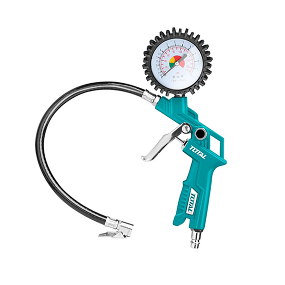 Pistola P/ Inflar Y Calibrar Neumaticos Con Manometro Total