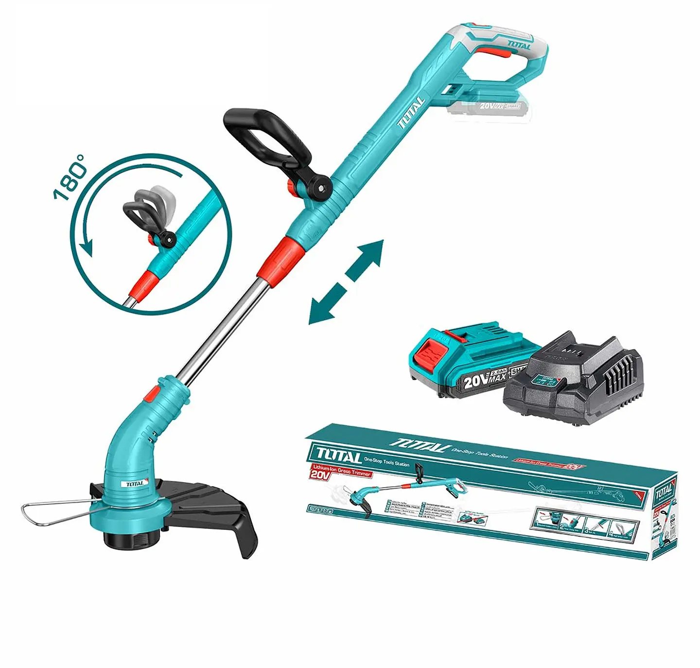 Orilladora Inalambrica 20v + Bat + Cargador Total Tgtli20301 1