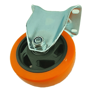 Rueda Naranja Fija 4 Pulgadas