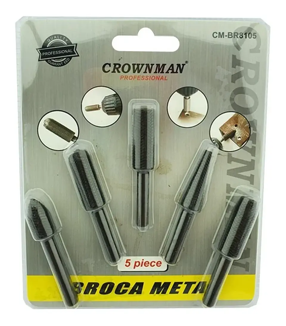 Set Kit Juego De Broca Para Metal 5 Piezas Crownman 1