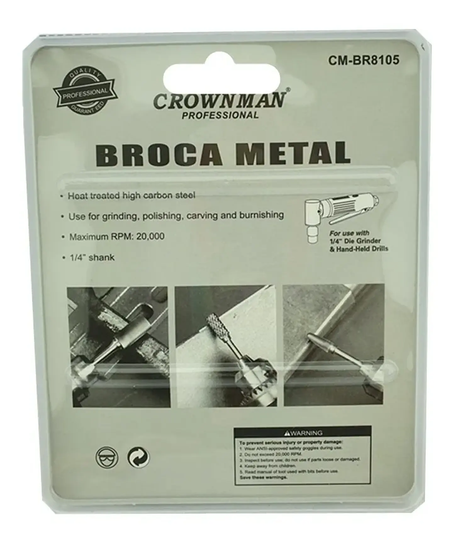 Set Kit Juego De Broca Para Metal 5 Piezas Crownman 2