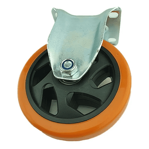 Rueda Naranja Fija 5 Pulgadas
