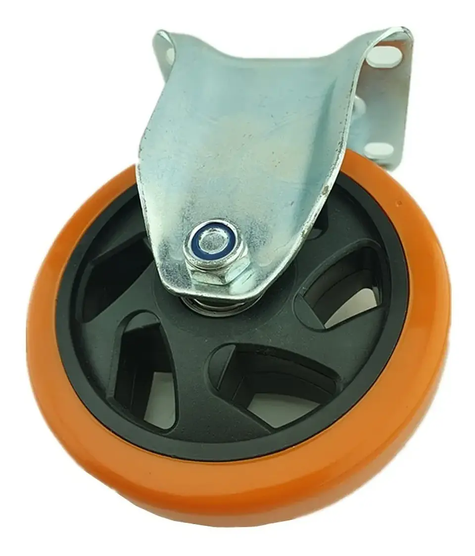 Rueda Naranja Fija 5 Pulgadas 1