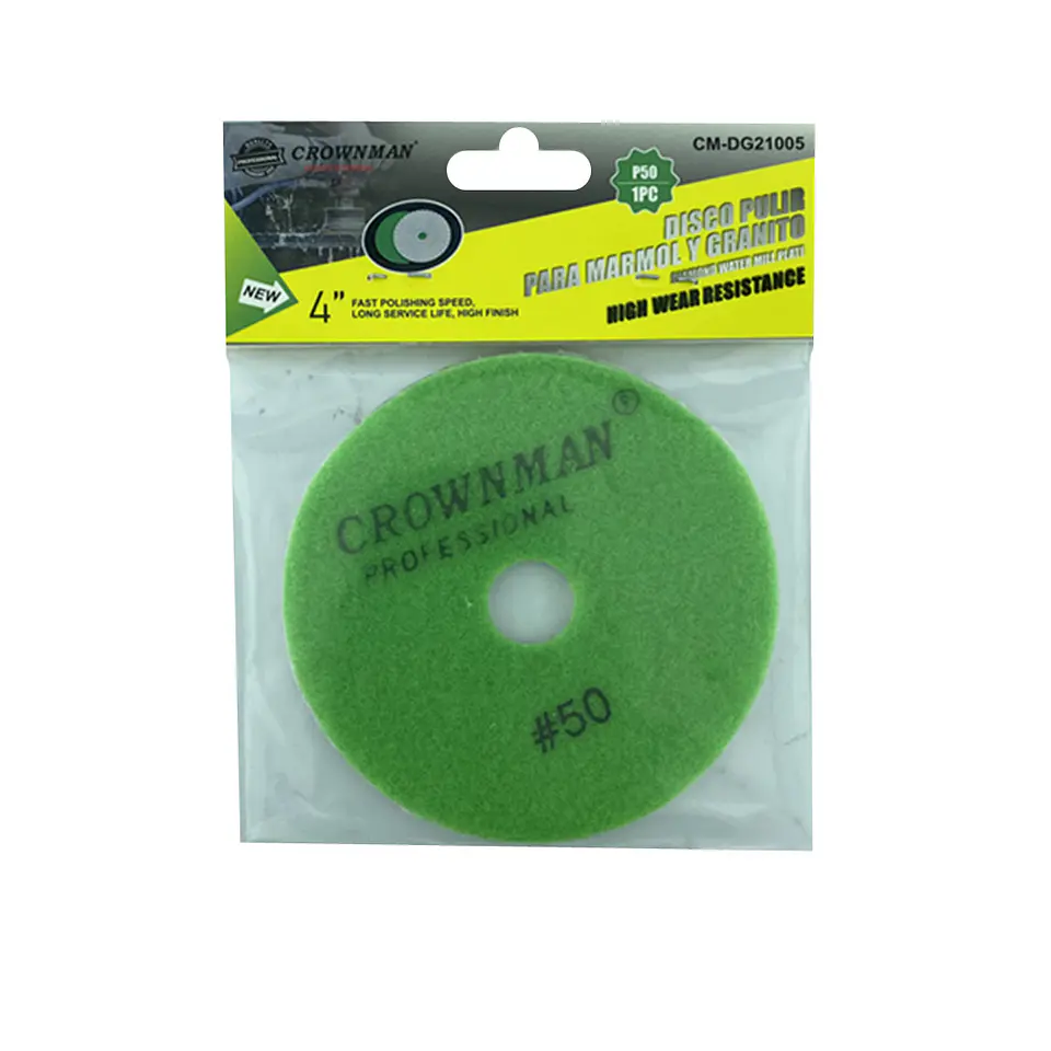 Disco Lija Para Pulir Marmol Granito 4 Pulgadas Crownman 1