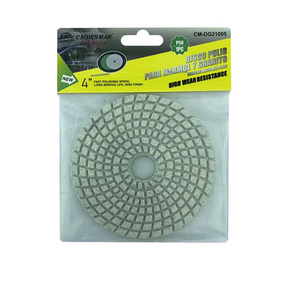 Disco Lija Para Pulir Marmol Granito 4 Pulgadas Crownman 2