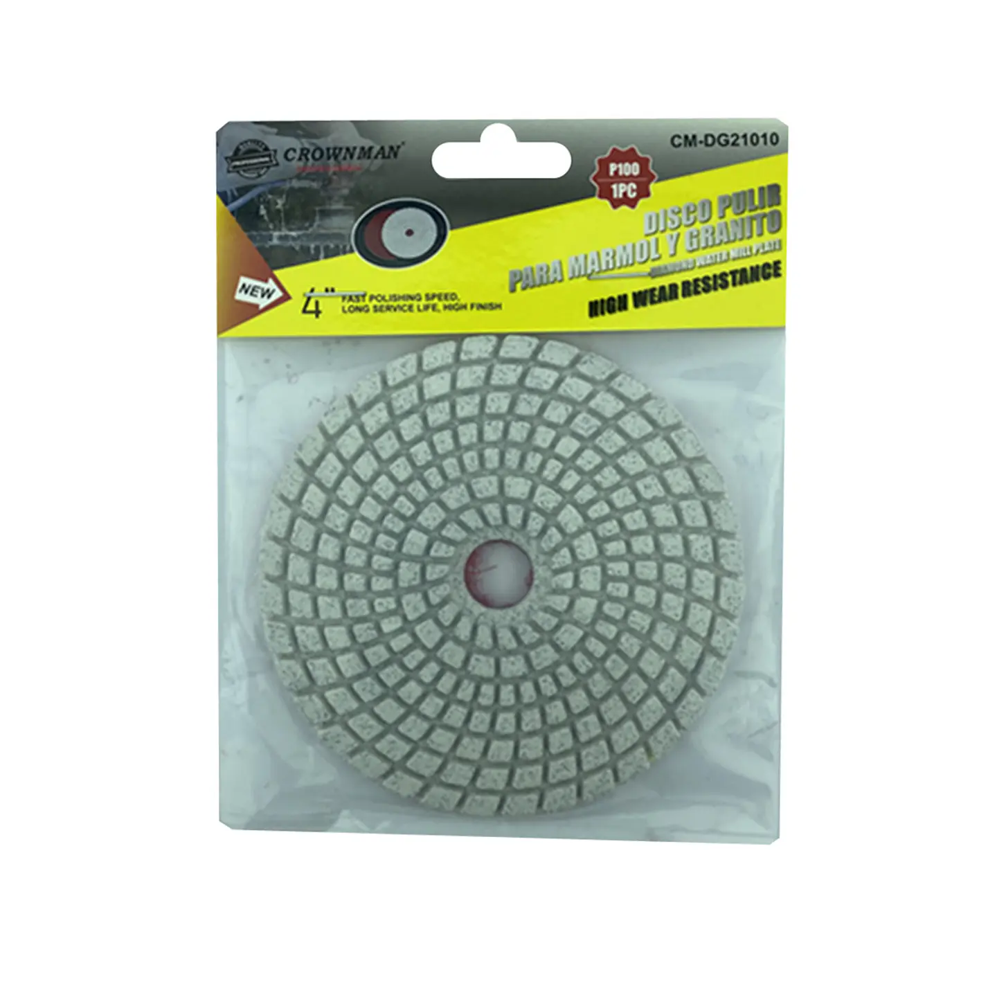 Disco Lija Para Pulir Marmol Granito 4 Pulgadas Crownman 4