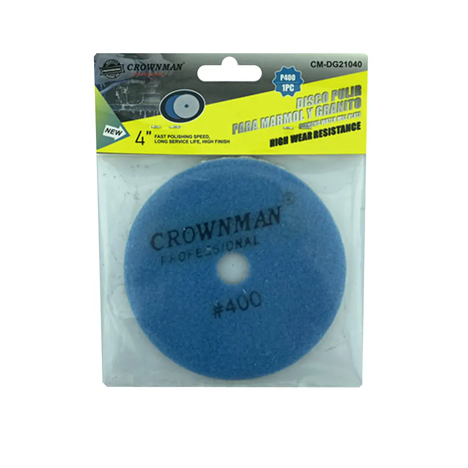 Disco Lija Para Pulir Marmol Granito 4 Pulgadas Crownman 7