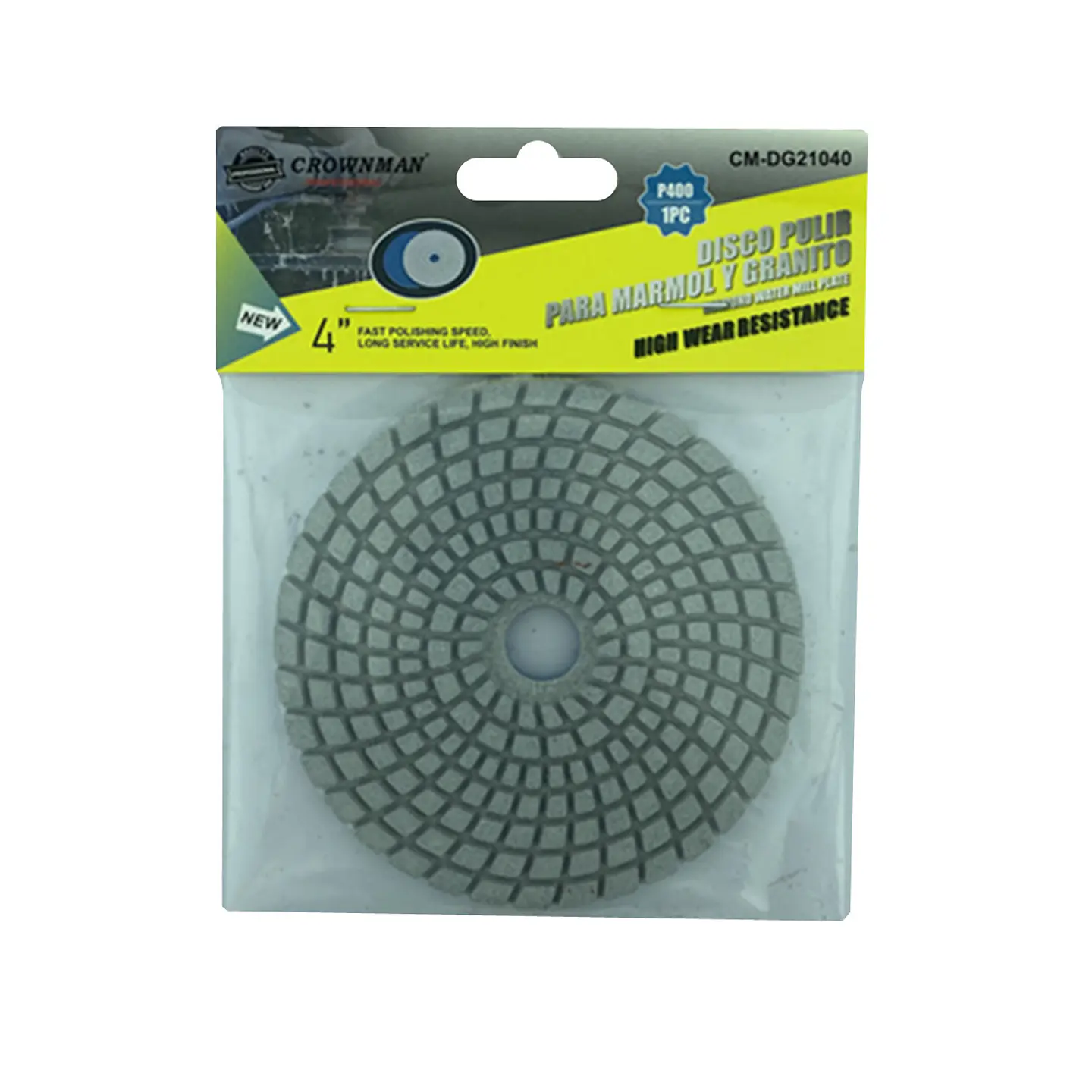 Disco Lija Para Pulir Marmol Granito 4 Pulgadas Crownman 8