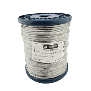 Piola Cable De Acero 2.0 Mm Rollo 100 Metros Galvanizado