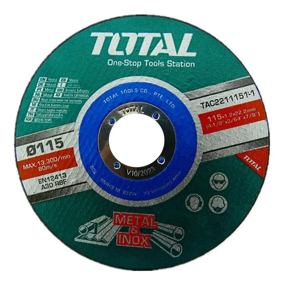 Disco De Corte P/ Metal Acero Inoxidable 115mm 10 Und Total 1