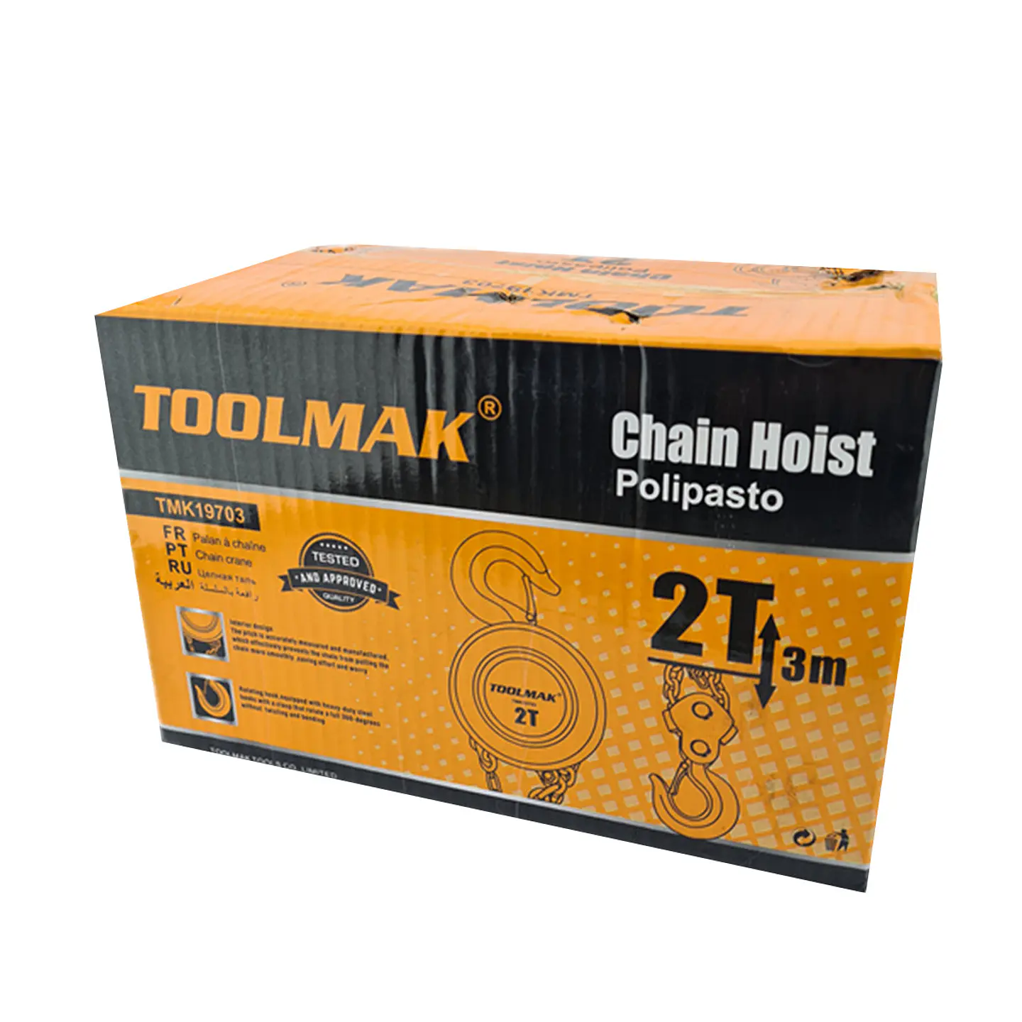 Tecle Con Cadena Manual 2 Tonelada 3 Metros Toolmak 2