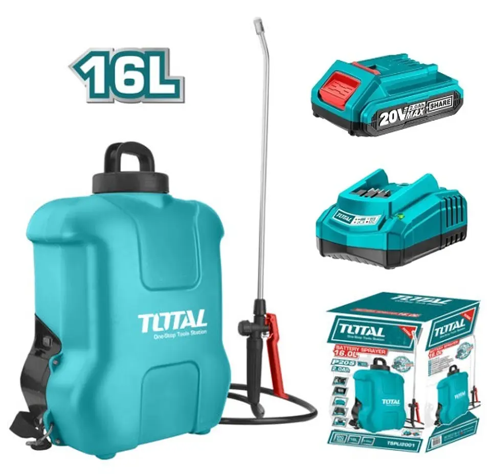 Pulverizador Fumigador Inalambrico 20v + Bateria + Cargador 16 Lts Total 1