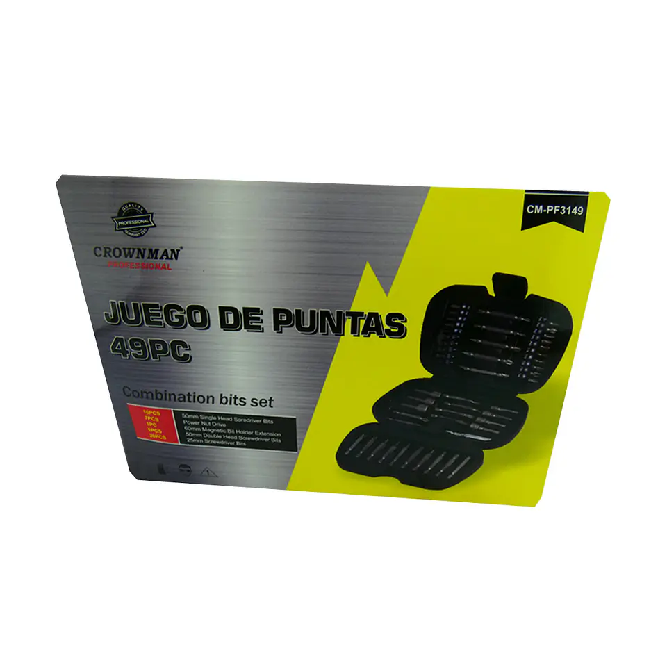 Juego De Puntas De Desarmador 49 Piezas Crownman 2